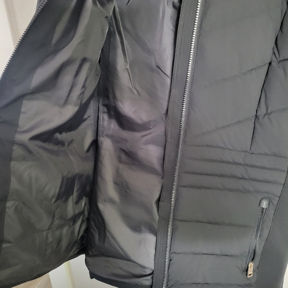 Michael Kors Black Puffer Coat with Faux Fur Hood XL - Picture 12 of 12